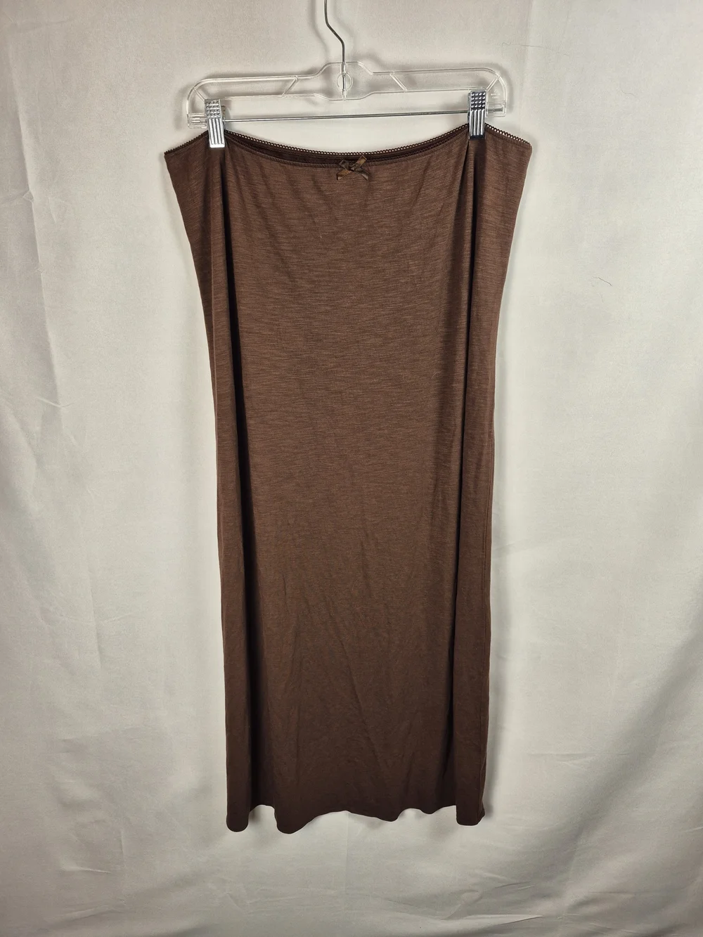 aerie Chocolate Brown Maxi Skirt — Streamlined Silhouette